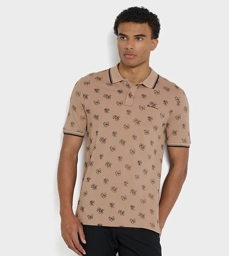 Ben Sherman Men's Short Sleeve Printed Polo Tees