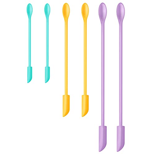 barsone Silicone Spatula Set (6Pcs) - Mini Scraper Tool for Beauty & Food - Reach Every Last Drop, Multi-Size Spatulas for Makeup Jars, Lotion Bottles & Kitchen Containers​ - Image 1