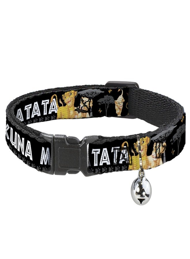 Buckle Down Buckle-Down Cat Collar Breakaway Lion King Simba Nala Hakuna Matata, Multicolor, 1/2" Wide - Fits 8-12" Neck - Medium (BAC-WDY046-NM) - Image 1