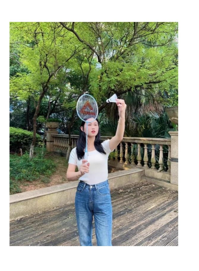 PEAK Da Tong Iron Alloy Badminton Paddle Beginner Elementary and Middle School Students Parent Child Ultra Light Double Beating - Image 2