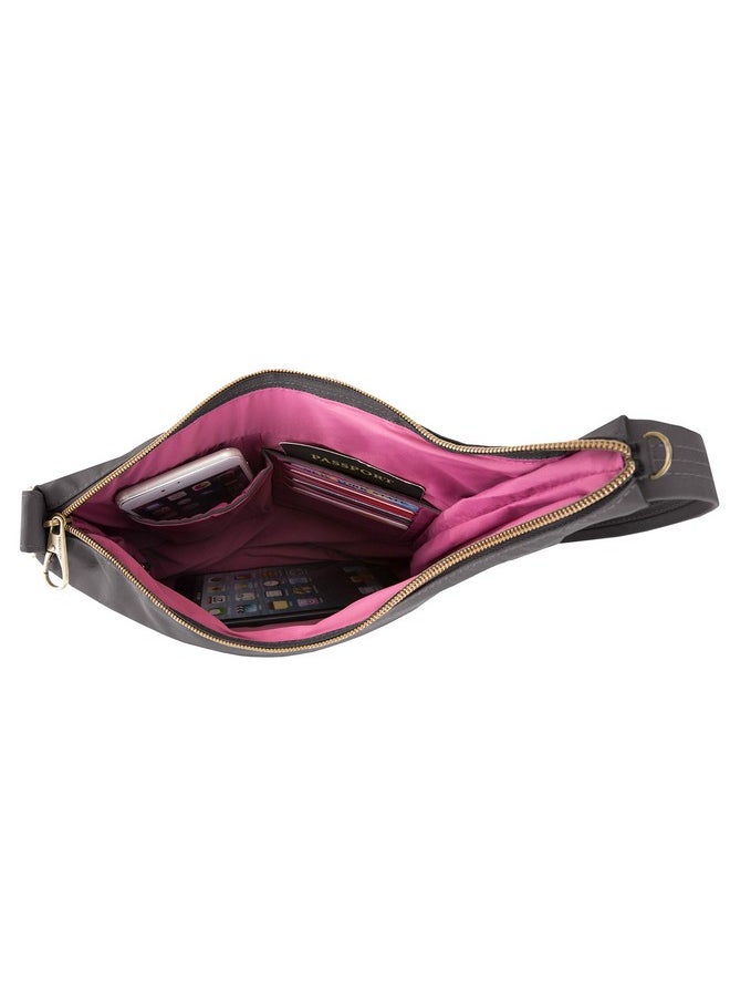 Travelon Antitheft Signature 3 Compartment Cross Body Bag Smoke  - Image 4