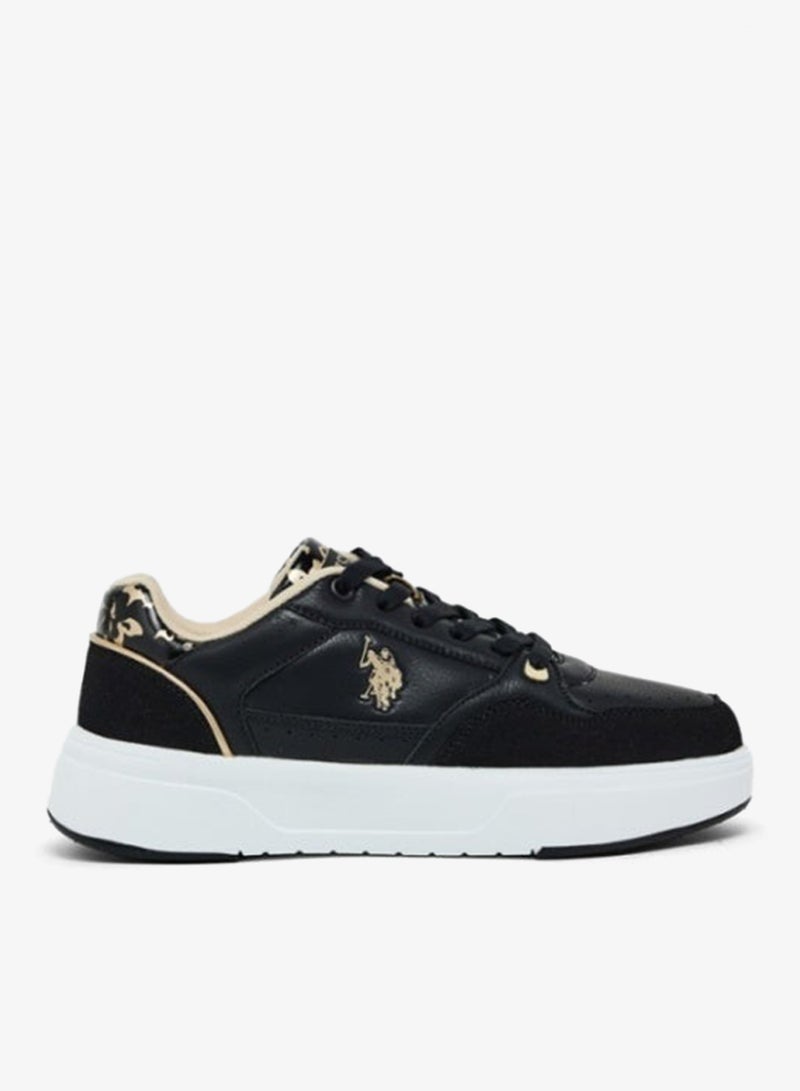 U.S. Polo Assn. أحذية رياضية نسائية من يو. إس. بولو أسن ميلودي GLB 5PR - سوداء، أحذية كاجوال مزودة بأربطة - Image 1