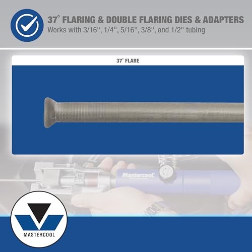 Mastercool 72480 Hydraulic an Flaring Tool Kit – 37° & 37° Double Flares for an Fittings, Aviation & Specialty Automotive – Works with Steel & Light Stainless Tubing – Includes Hydraulic Ram & Dies - Image 4