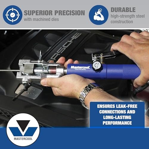 Mastercool 72480 Hydraulic an Flaring Tool Kit – 37° & 37° Double Flares for an Fittings, Aviation & Specialty Automotive – Works with Steel & Light Stainless Tubing – Includes Hydraulic Ram & Dies - Image 3