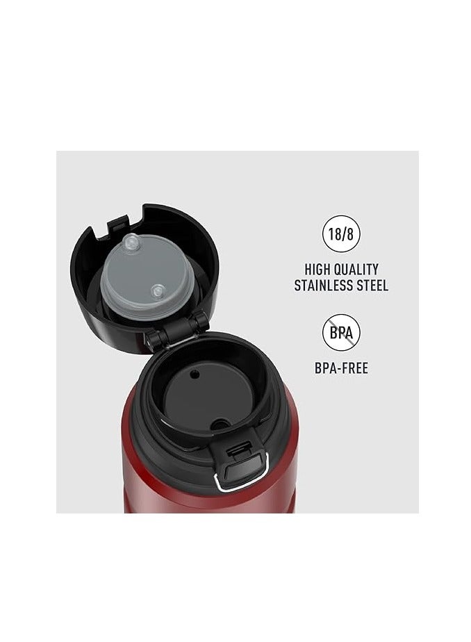 ترموس ثيرموز زجاجة شرب ستانلس كينج معزولة بتفريغ الهواء، 24 اونصة، احمر ريفي - Image 4