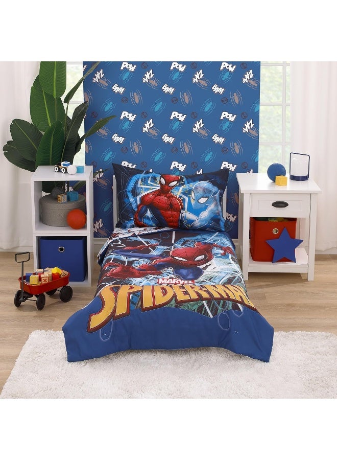 NoJo NoJo Marvel Spiderman to The Rescue Red, Gray, and Blue Super Soft Toddler Blanket  - Image 5