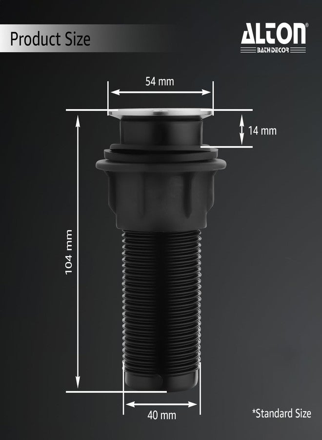 ALTON ALD115 Brass+Naylon, 6-INCH Waste Coupling For Wash Basin, Black - Image 2