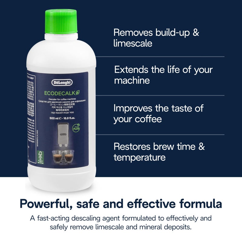 De'Longhi De'Longhi Eco Descaler Set of 2, Two Bottles, Clear - Image 4
