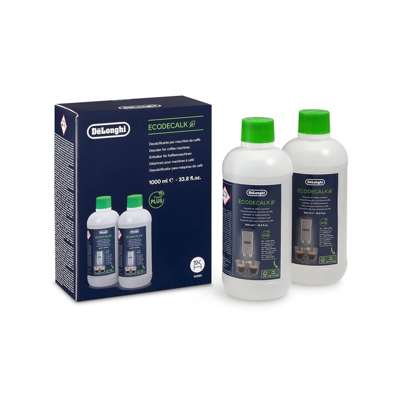 De'Longhi De'Longhi Eco Descaler Set of 2, Two Bottles, Clear - Image 1