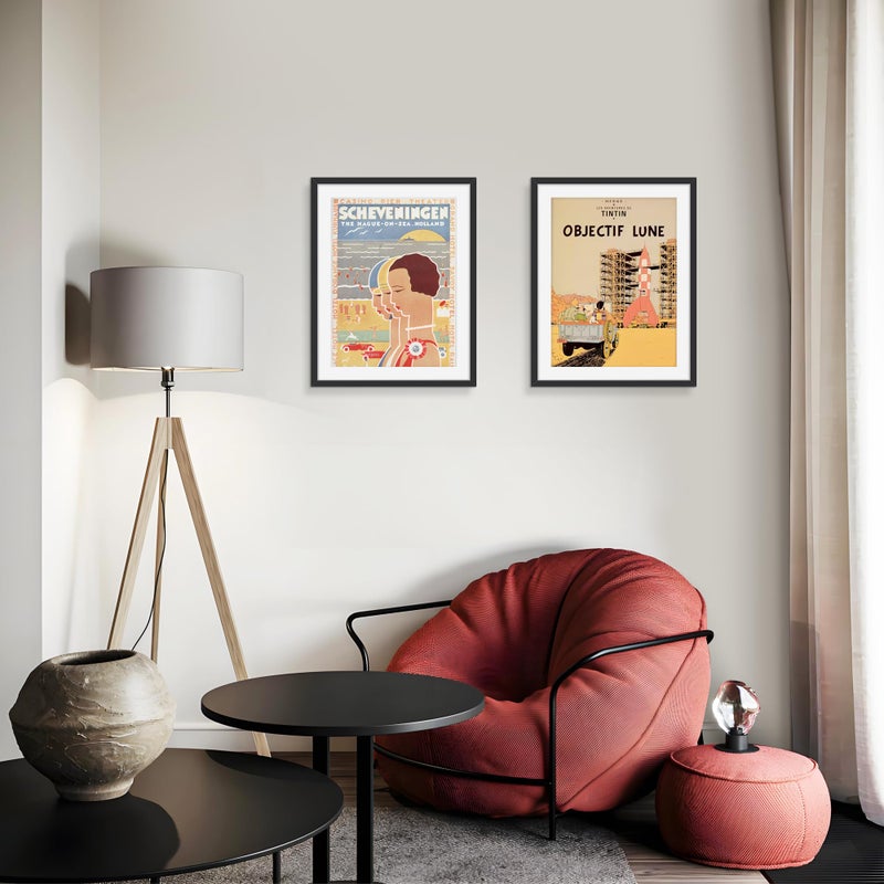 Picrit 14x18 Picture Frame 3 Pack, Black Poster Frame, Display Poster 12 x 16 with Mat or 14 x 18 without Mat for Horizontal or Vertical Wall Mounting - Image 3