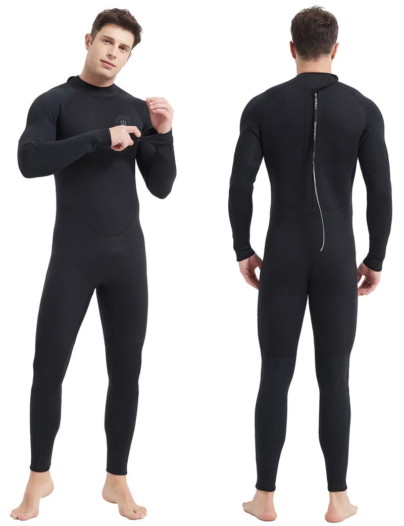 Lemorecn Mens Wetsuits Jumpsuit Neoprene 54mm Full Body Diving Suit for Men 3052XL