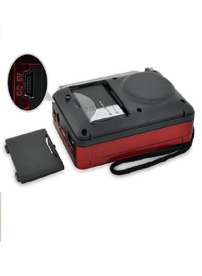 جوك راديو عالي مزود بفتحات كارت ميموري وUSB  أحمر - Image 4