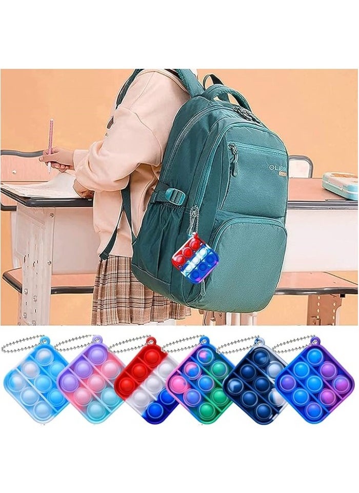 24 Packs Mini Pop Fidget Toy Pack Simple Bubble Poping Keychain, Squeeze Stress Relief Sensory Hand Toy, Office Desk Pops Bulk Toys Gradution Student Gifts for Girls Boys Party Favors for Kids  - Image 4
