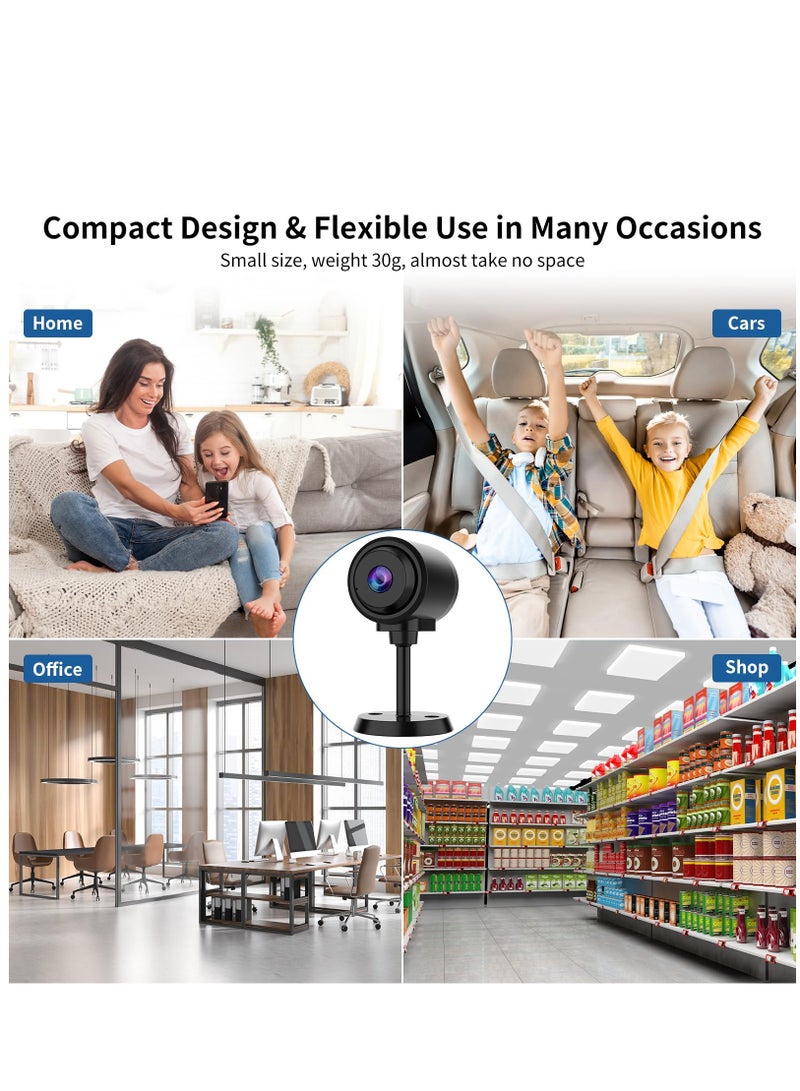 Excefore Tiny WiFi Camera for Home Security 1Pcs, Portable Battery Operated Camera with IR Night Vision, Human Detection, 136° Wide Angle, Baby Monitor Small Motion Activated Camera  - Image 2