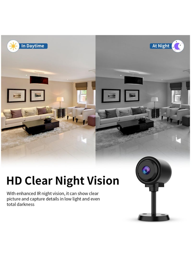 Excefore Tiny WiFi Camera for Home Security 1Pcs, Portable Battery Operated Camera with IR Night Vision, Human Detection, 136° Wide Angle, Baby Monitor Small Motion Activated Camera  - Image 4