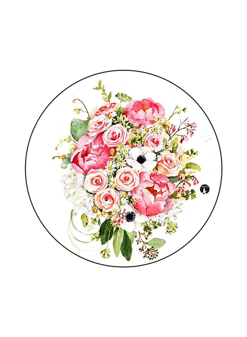 Flowers Printed Mouse Pad Multicolor