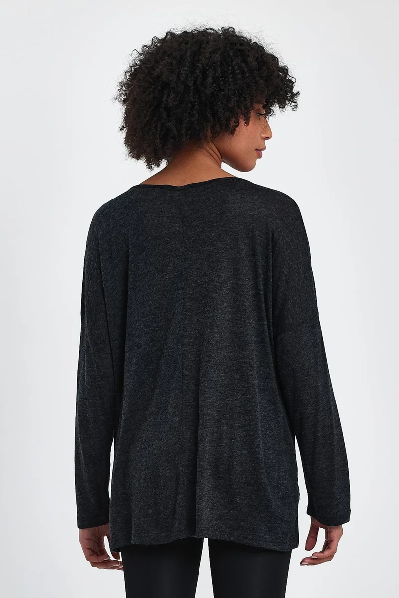الكسندر جاردي Thin Knit BLOUSE with Piping Collar (B24-36800)