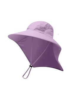 Vitacelli Sun Hat for Men/Women, Waterproof Wide Brim Bucket Hat UV Protection Boonie Hat for Fishing Hiking Garden Beach PURPLE  - Image 1