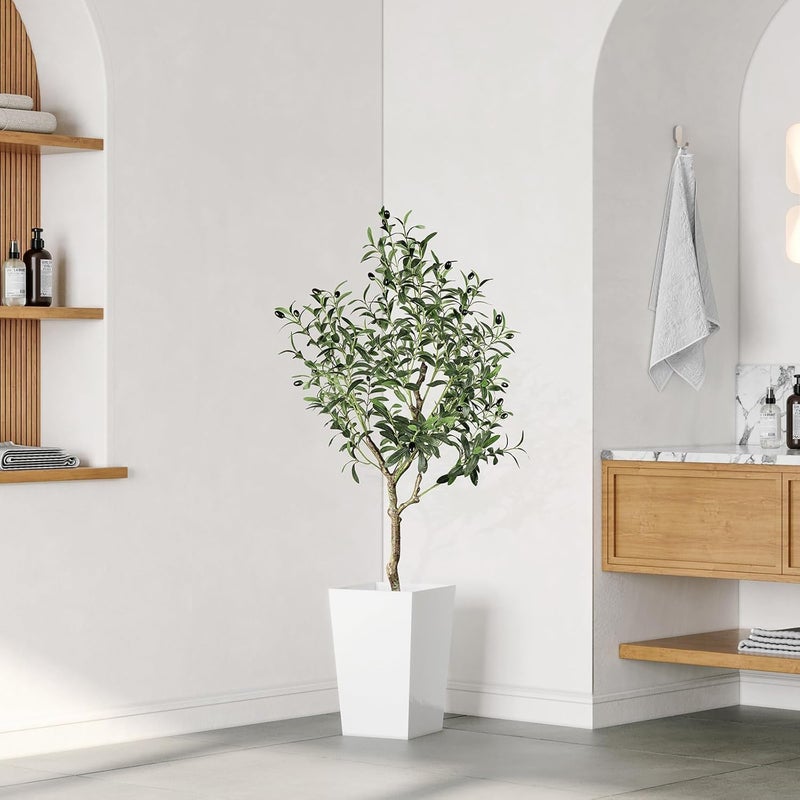 FOX & FERN 120cm Atificial Olive Tree Plant with Pot | Big Ornamental Plant for Interior/Home/Office Decor/Auditoriums/Entertainment Venues/Hotels (GAJW3486) - Image 5