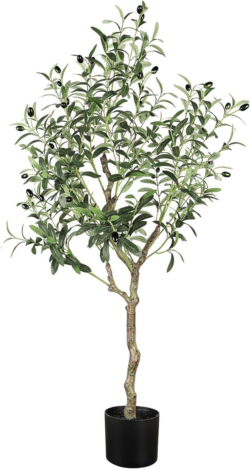 FOX & FERN 120cm Atificial Olive Tree Plant with Pot | Big Ornamental Plant for Interior/Home/Office Decor/Auditoriums/Entertainment Venues/Hotels (GAJW3486) - Image 1