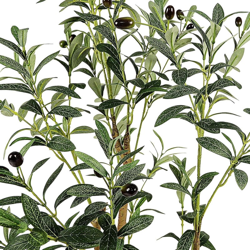 FOX & FERN 120cm Atificial Olive Tree Plant with Pot | Big Ornamental Plant for Interior/Home/Office Decor/Auditoriums/Entertainment Venues/Hotels (GAJW3486) - Image 4
