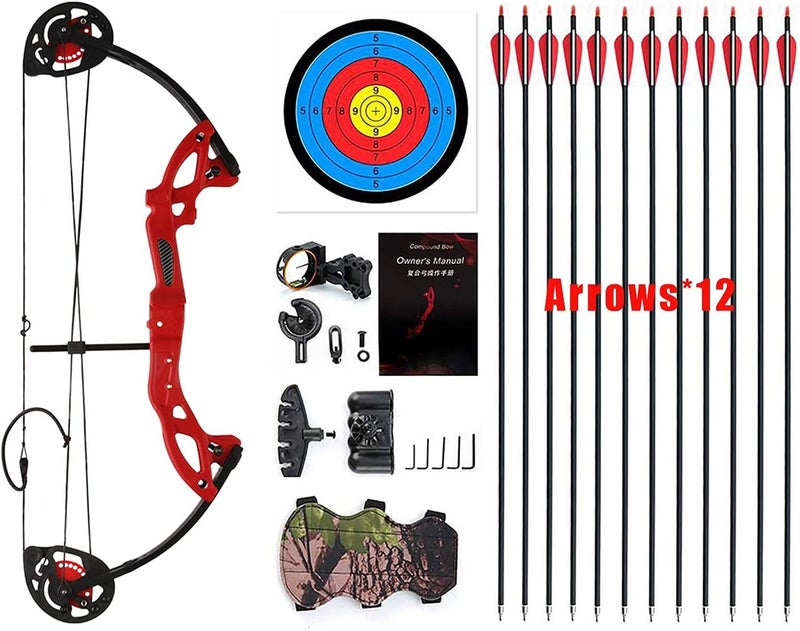 PANDARUS Compound Bow Archery for Youth and Beginner, Right Handed,19”-28” Draw Length,15-29 Lbs Draw Weight, 260 fps - Image 2