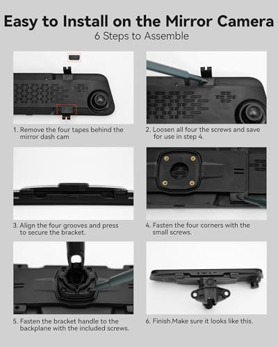 WOLFBOX Model 179 OEM Bracket Fit for 2018-2024 Jeep Wrangler Rubicon, for USB C G840S/G840H/G850/G900/G900PRO/G850PRO/G900 Tripro Mirror Dash Cam - Image 4