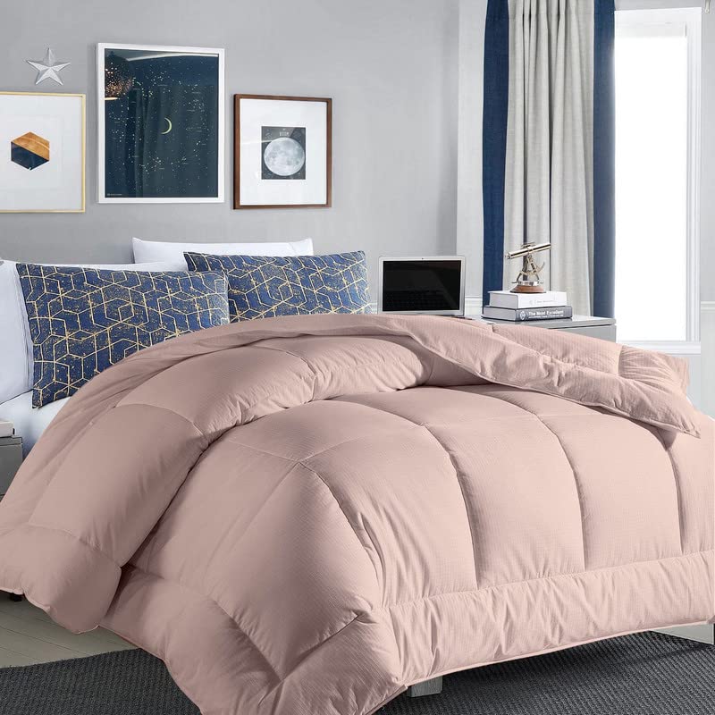 Razzai MammaYo Razzai Down Alternative Soft Quilted 300 GSM All Weather Comforter (90" x 90" Inches/228cm x 228cm) - Queen Size Comforters|Peach| TC - 400 - Image 2