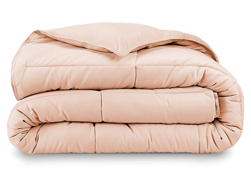 Razzai MammaYo Razzai Down Alternative Soft Quilted 300 GSM All Weather Comforter (90" x 90" Inches/228cm x 228cm) - Queen Size Comforters|Peach| TC - 400 - Image 3