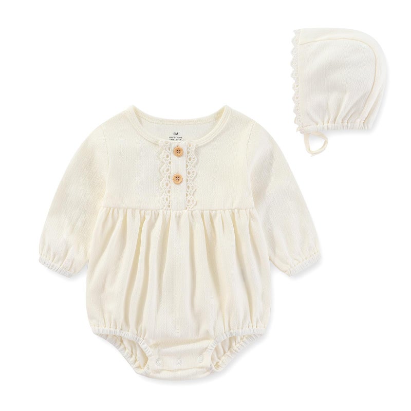 Ecojoy Newborn Baby Girl Bodysuit Baby Clothes Long Sleeve 3 Outfit Bundle Mix Match - Image 4