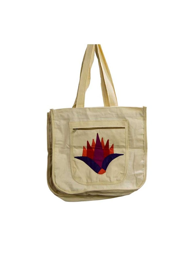 Egypt Antiques Handmade lotus flower shoulder bag, 100% Egyptian cotton  - Image 1