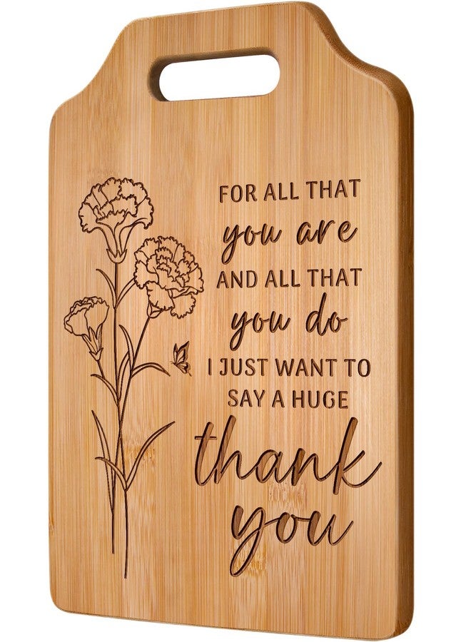 Pandasch Thank You Gifts for Women Men, 12.2x8.7inch Thank You Cutting Board, Appreciation Gifts for Friends Teachers Employee Nurse Boss Coworkers, Christmas Gift with Warm Words - Image 1
