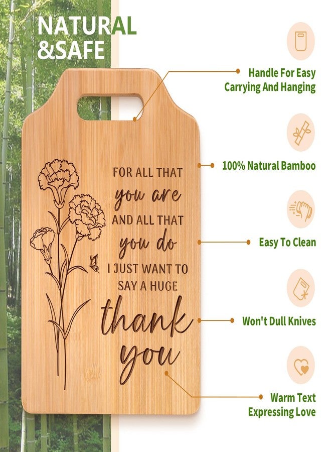 Pandasch Thank You Gifts for Women Men, 12.2x8.7inch Thank You Cutting Board, Appreciation Gifts for Friends Teachers Employee Nurse Boss Coworkers, Christmas Gift with Warm Words - Image 4