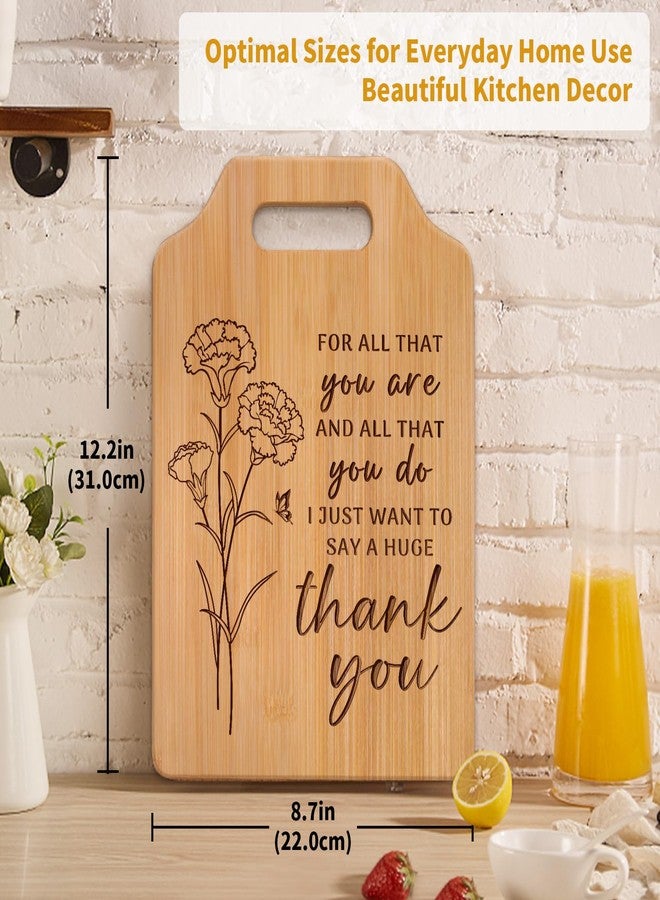 Pandasch Thank You Gifts for Women Men, 12.2x8.7inch Thank You Cutting Board, Appreciation Gifts for Friends Teachers Employee Nurse Boss Coworkers, Christmas Gift with Warm Words - Image 3
