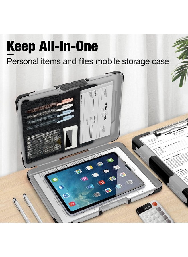 Sooez Reinforced Clipboard with Storage, Internal Pen Pouch Included, Heavy Duty Plastic Clip Boards 8.5x11”, High Capacity Storage Clipboards Organizer Box Case for Contractor Trucker Office Supplies - Image 2