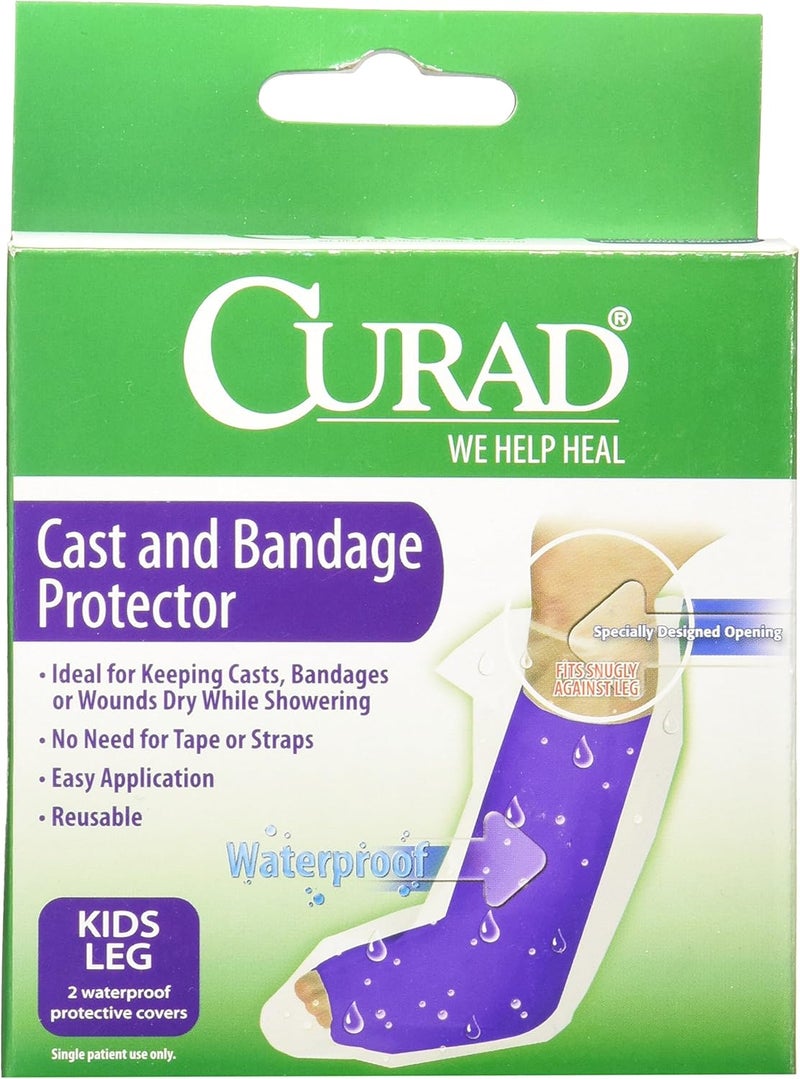 CURAD Kids Leg Waterproof Cast Protector for Shower