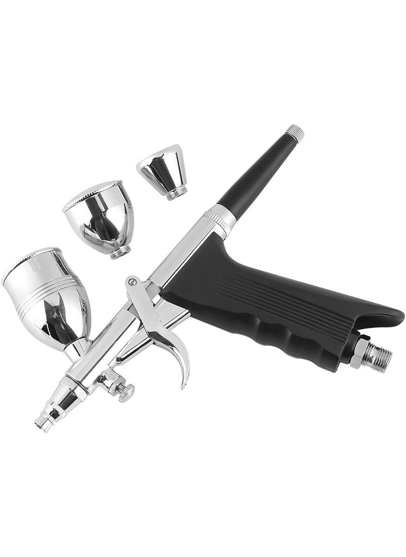 HURRISE Airbrush Kit Airbrush Gun Nail Art Brushes Dual Action Feed Set 03  08mm Needles 2cc cc cc Fluid Cup MultiPurpose Air Brush Makeup Model Coloring Painting Nail Art Tattoo  - Image 1
