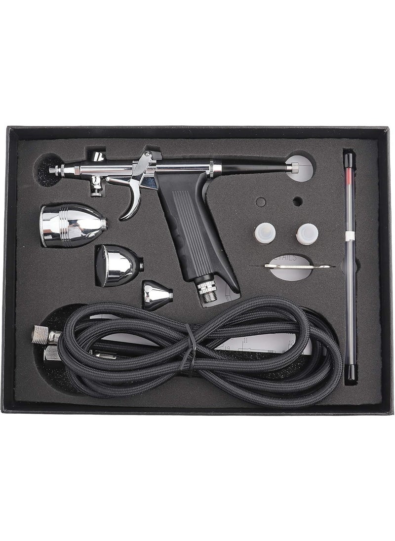 HURRISE Airbrush Kit Airbrush Gun Nail Art Brushes Dual Action Feed Set 03  08mm Needles 2cc cc cc Fluid Cup MultiPurpose Air Brush Makeup Model Coloring Painting Nail Art Tattoo  - Image 2