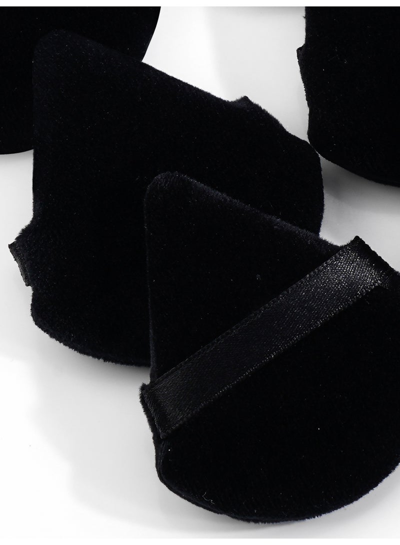 MAANGE طقم إسفنجات مكياج مثلثية مكون من 12 قطعة - إسفنجة أساس ناعمة وقابلة لإعادة الاستخدام للبودرة السائبة، للاستخدام الرطب/الجاف (أسود) - Image 4