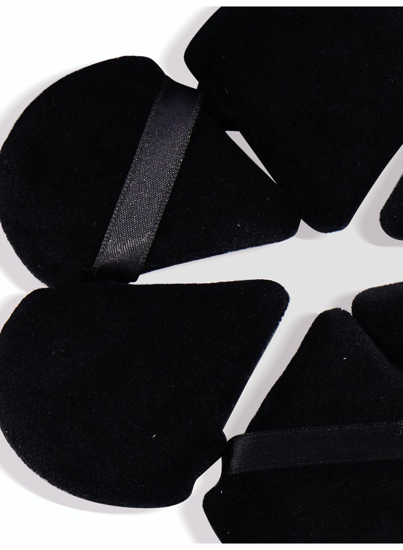 MAANGE طقم إسفنجات مكياج مثلثية مكون من 12 قطعة - إسفنجة أساس ناعمة وقابلة لإعادة الاستخدام للبودرة السائبة، للاستخدام الرطب/الجاف (أسود) - Image 3