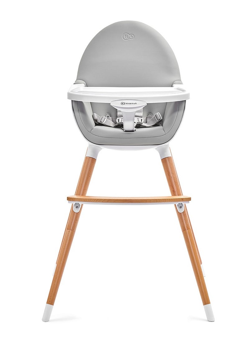 Kinderkraft Fini High Chair, Grey - Image 3