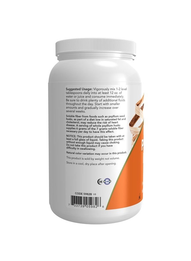 now Supplements, Whole Psyllium Husks, Non-GMO Project Verified, Soluble Fiber, 24-Ounce  - Image 3