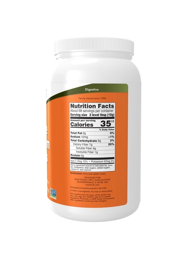 now Supplements, Whole Psyllium Husks, Non-GMO Project Verified, Soluble Fiber, 24-Ounce  - Image 2