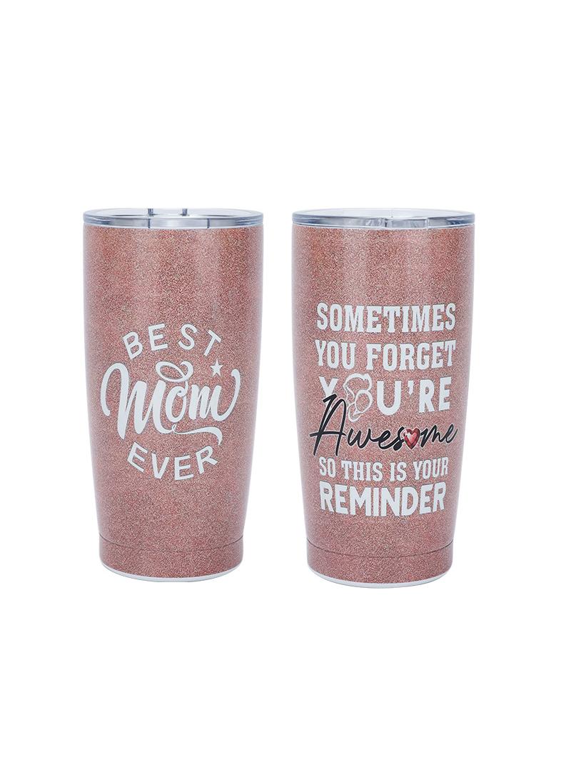 1Pcs Stainless Steel 304 Vacuum Coffee Mug, Travel Coffee Mug, Vacuum Insulation and Leakproof, Pink 20oz - Image 1