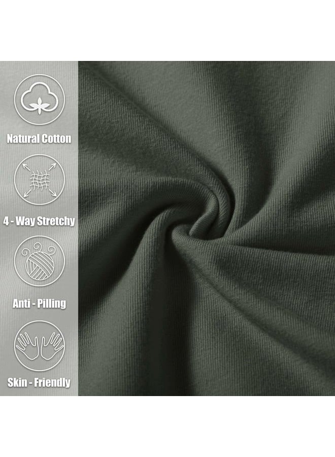 Pudolla Men's Cotton Yoga Sweatpants Athletic Lounge Pants Open Bottom Casual Jersey Pants for Men with Pockets, Olive, L - Image 4