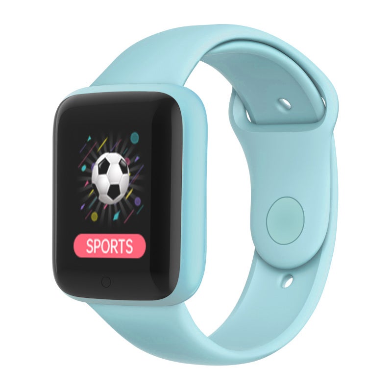 Smartwatch 1.44In HD Screen Macaron Blue Ultra-thin 35G Lightweight Design - Real-time Heart Rate Monitoring Fitness Tracker for Youth Sport Work Daily Use - Image 1