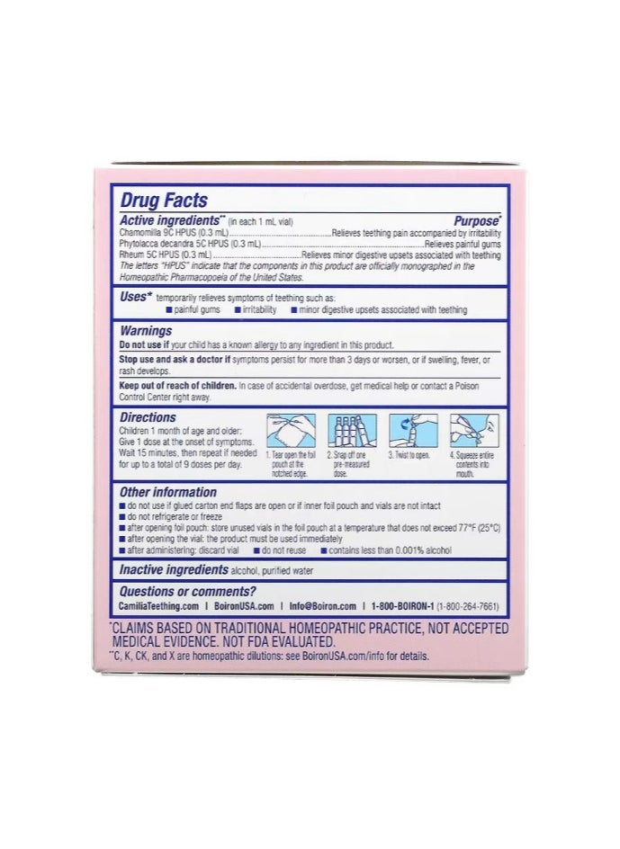 Boiron Boiron Teething Relief 1 Months & Up 15 Pre-Measured Liquid Doses 034 fl oz (1 ml) Each  - Image 3