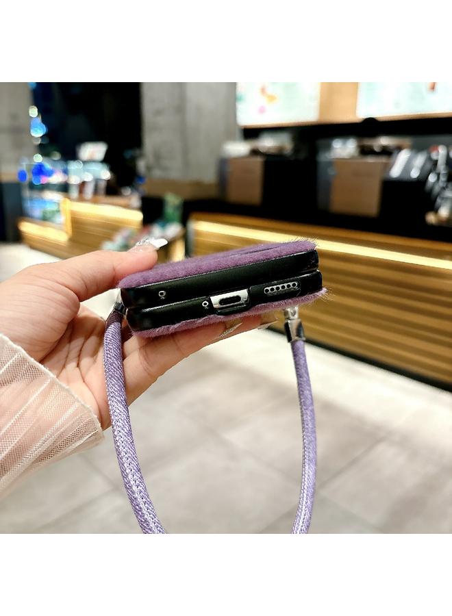 S-TOP Case For Huawei P50 Pocket Comfortable Short Plush Full Coverage Phone Case with Wrist Strap - Image 5