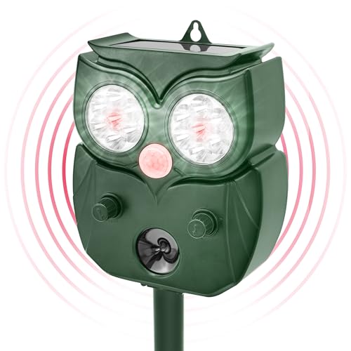 Guard Dog Security Solar Animal Repellent Outdoor Ultrasonic Deer Repeller Raccoon Squirrel Deterrent Device Waterproof Motion Detection Rodent Against Rabbit Skunk for Garden Lawn Farm Use - Image 1