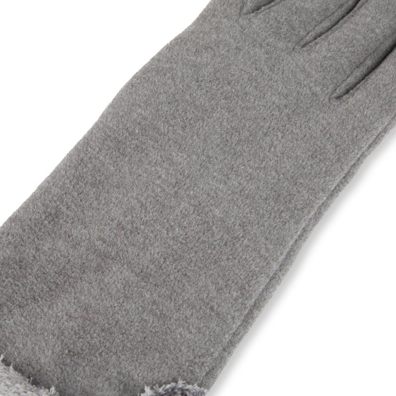 أيزوتونر isotoner Womens Stretch Fleece Touchscreen Texting Cold Weather Gloves with Warm, Soft Lining, Smartdri Heather Grey, One Size - Image 3